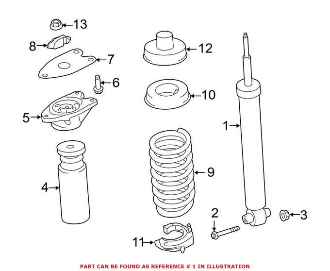 BMW Shock Absorber - Rear 37126861777